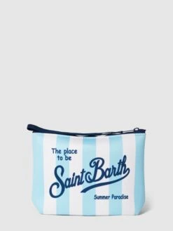 MC2 Saint Barth Kulturtasche Mit Allover-Muster Modell 'ALINE SPONGE' - Hellblau