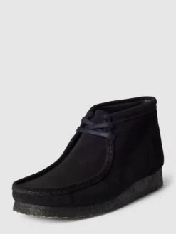Clarks Boots Aus Echtem Leder Modell 'WALLABEE' - Schwarz