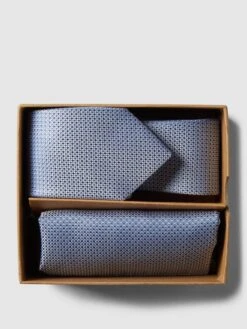 Prince Bowtie Krawatte Und Einstecktuch Im Set - Marineblau