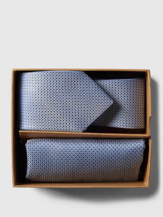 Prince Bowtie Krawatte Und Einstecktuch Im Set - Marineblau 1 Prince Bowtie Krawatte Und Einstecktuch Im Set - Marineblau