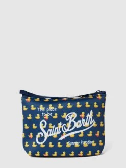 MC2 Saint Barth Kulturtasche Mit Allover-Muster Modell 'ALINE SPONGE' - Dunkelblau