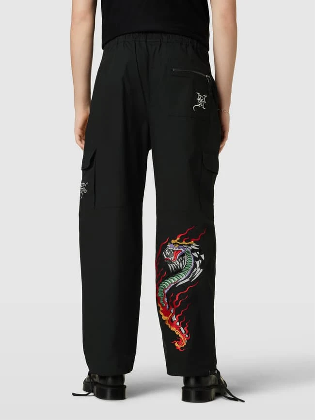 Ed Hardy Cargohose Mit Label-Stitching - Schwarz 5 Ed Hardy Cargohose Mit Label-Stitching - Schwarz – Bild 5