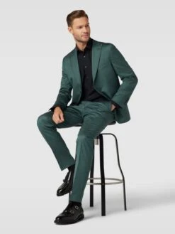 Wilvorst 2-Knopf-Sakko Mit Reverskragen - Grün