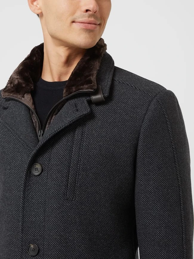 Cinque Wollmantel Mit Herausnehmbarer Reißverschlussblende Modell 'Ciarsenal' - Anthrazit 3 Cinque Wollmantel Mit Herausnehmbarer Reißverschlussblende Modell 'Ciarsenal' - Anthrazit – Bild 3