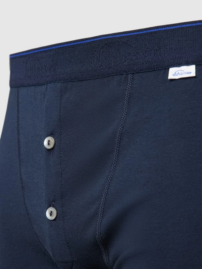 Schiesser Trunks Mit Label-Detail Modell 'REVIVAL' - Dunkelblau 2 Schiesser Trunks Mit Label-Detail Modell 'REVIVAL' - Dunkelblau – Bild 2