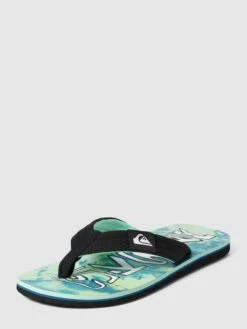 Quiksilver Zehentrenner Mit Allover-Muster Modell 'MOLOKAI' - Hellgrün
