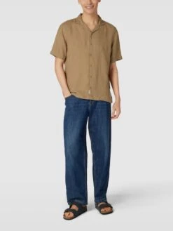MCNEAL Freizeithemd Aus Leinen - Haselnuss Braun