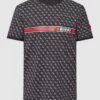 Guess Activewear T-Shirt Mit Allover-Logo Modell 'JAMEY' - Schwarz