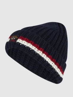Paul&Shark Paul & Shark Mütze Aus Schurwolle - Wasserabweisend - Marineblau