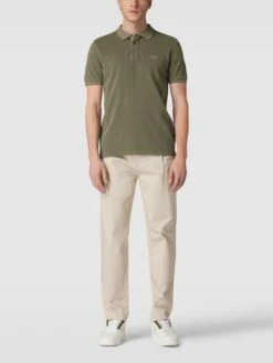 Joop Jeans JOOP! Jeans Poloshirt Mit Label-Details Modell 'Ambrosio' - Olivgrün