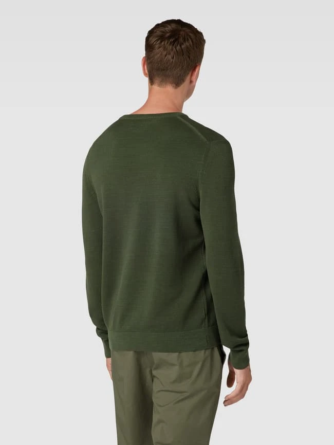 Marc O'Polo Strickpullover Mit Label-Stitching - Dunkelgrün 5 Marc O'Polo Strickpullover Mit Label-Stitching - Dunkelgrün – Bild 5