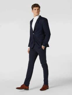 Jake*s Slim Fit Business-Hemd Aus Twill - Weiß