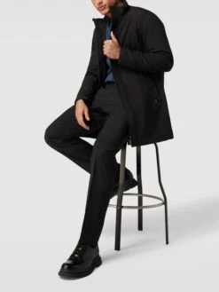 Matinique Mantel Mit Stehkragen Modell 'Miles' - Schwarz