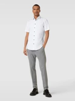 Christian Berg Men Business-Hemd Mit 1/2-Arm - Weiß