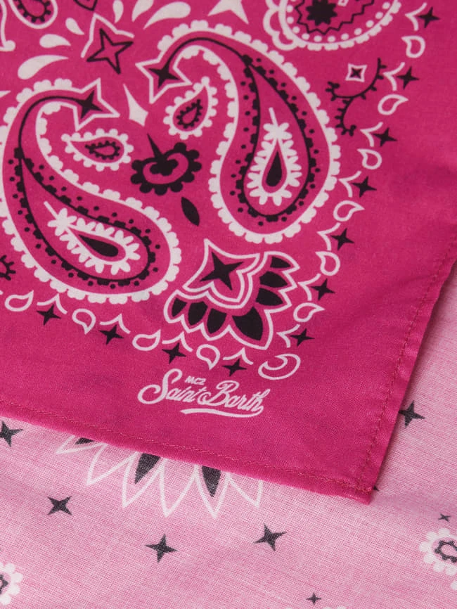 MC2 Saint Barth Schal Mit Label-Print Modell 'FOULARD' - Pink 2 MC2 Saint Barth Schal Mit Label-Print Modell 'FOULARD' - Pink – Bild 2
