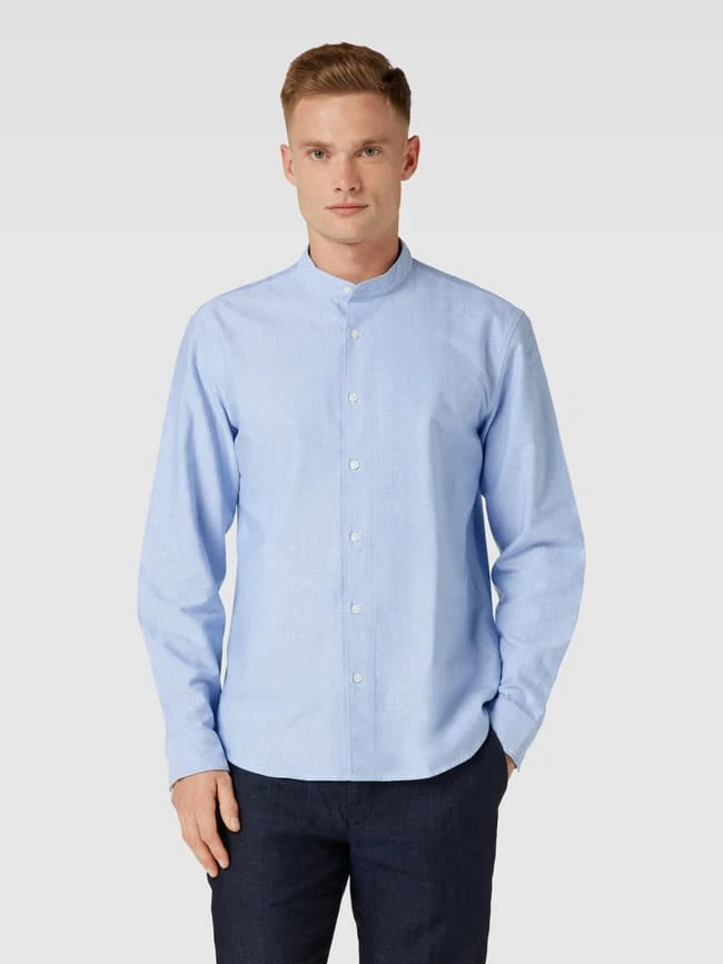 Marc O'Polo Freizeithemd Mit Stehkragen - Hellblau 4 Marc O'Polo Freizeithemd Mit Stehkragen - Hellblau – Bild 4