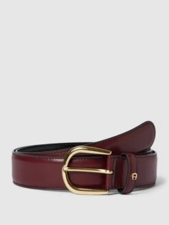 Aigner Gürtel Mit Label-Applikation Modell 'Business' - Bordeaux Rot