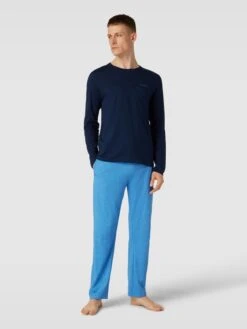 Phil&Co. Pyjama-Hose Mit Allover-Muster - Hellblau