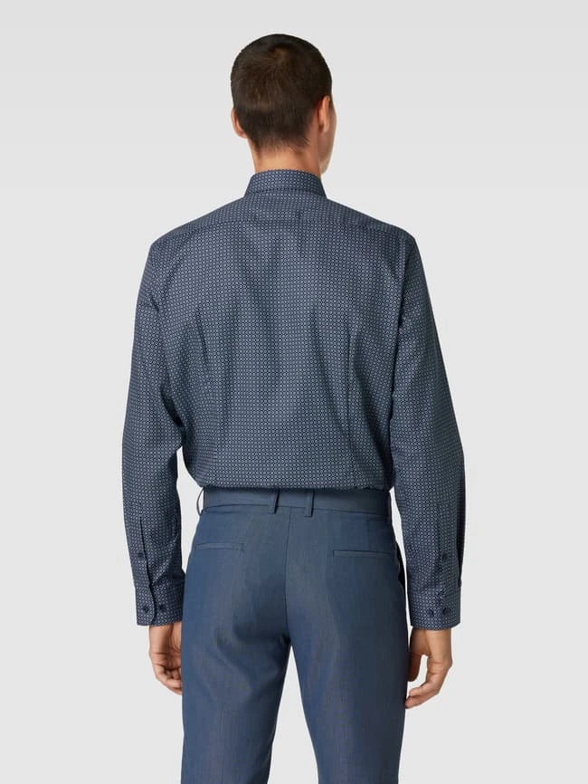 Jake*s Regular Fit Business-Hemd Mit Feinem Allover-Muster - Marineblau 5 Jake*s Regular Fit Business-Hemd Mit Feinem Allover-Muster - Marineblau – Bild 5
