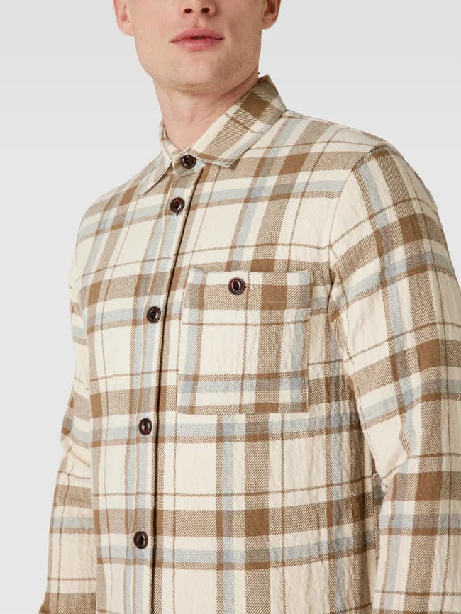 MOS MOSH Overshirt Mit Glencheck-Muster Modell 'David' - Ecru 3 MOS MOSH Overshirt Mit Glencheck-Muster Modell 'David' - Ecru – Bild 3