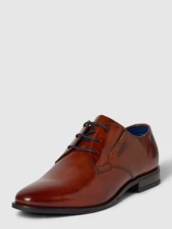 Bugatti Derby-Schuhe Aus Echtem Leder Modell 'GAPO' - Cognac