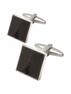 Lindenmann Manschettenknöpfe Mit Feinem Muster - Silber