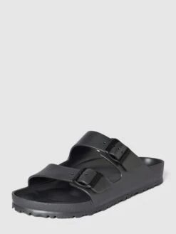 Birkenstock Slides Mit Dornschließe Modell 'Arizona' - Mittelgrau