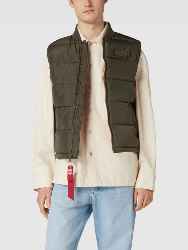 Alpha Industries Steppweste Mit Label-Detail - Grün 4 Alpha Industries Steppweste Mit Label-Detail - Grün – Bild 4