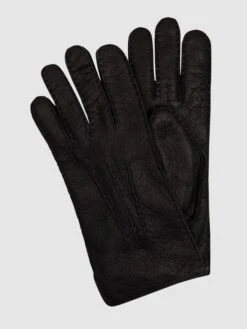 Weikert-Handschuhe Lederhandschuhe Mit Alpakafutter - Schwarz