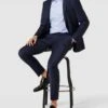 Roy Robson Slim Fit Anzughose Mit Karomuster - Marineblau