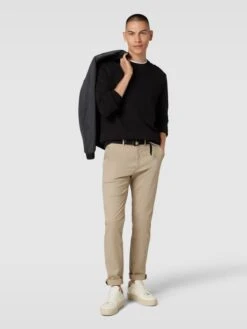 CK Calvin Klein Chino Inklusive Gürtel Modell 'Twill' - Sand