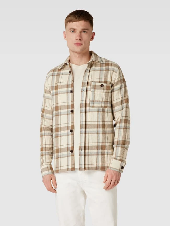 MOS MOSH Overshirt Mit Glencheck-Muster Modell 'David' - Ecru 4 MOS MOSH Overshirt Mit Glencheck-Muster Modell 'David' - Ecru – Bild 4
