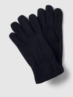 Gant Handschuhe Mit Label-Stitching Modell 'Melton' - Marineblau