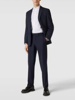 Christian Berg Men 2-Knopf-Sakko Mit Reverskragen ´ - Marineblau