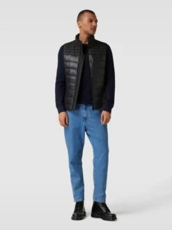 BOSS Orange Steppweste Mit Stehkragen Modell 'Odeno' - Schwarz