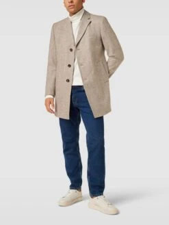 Carl Gross Mantel Mit Strukturmuster Modell 'Rossford' - Beige
