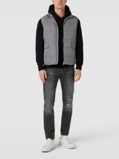 JOOP! Collection Steppweste Mit Stehkragen Modell 'Benn' - Hellgrau