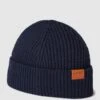 Gant Beanie Mit Label-Detail Modell 'FISHERMAN' - Marineblau