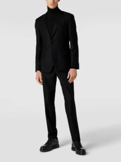 HUGO 2-Knopf-Sakko Mit Strukturmuster Modell 'Henry' - Schwarz