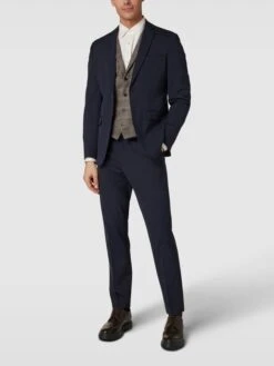 Christian Berg Men Weste Mit Strukturmuster - Hellbraun