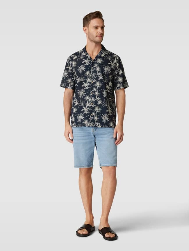 MCNEAL Freizeithemd Mit Allover-Muster - Dunkelblau 1 MCNEAL Freizeithemd Mit Allover-Muster - Dunkelblau