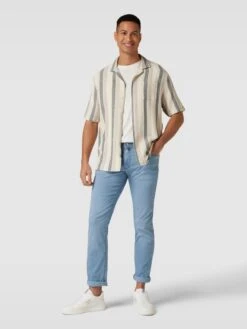 Pierre Cardin Tapered Fit Jeans Mit Stretch-Anteil Modell 'Lyon' - Blau