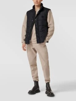 JOOP! Collection Steppweste Mit Label-Patch - Schwarz