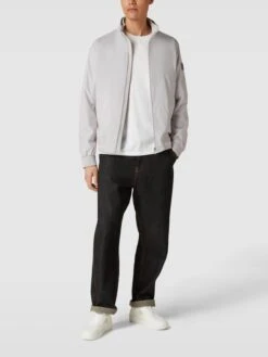 Pierre Cardin Jacke Mit Label-Patch - Stein