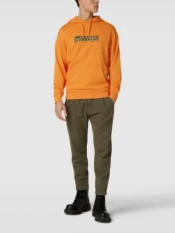Napapijri Hoodie Mit Logo-Print Modell 'NAPO' - Orange