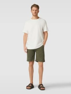 Casual Friday Chino-Shorts Im 5-Pocket Design - Olivgrün