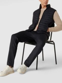 Cinque Weste Mit Stehkragen Modell 'CiFold' - Marineblau