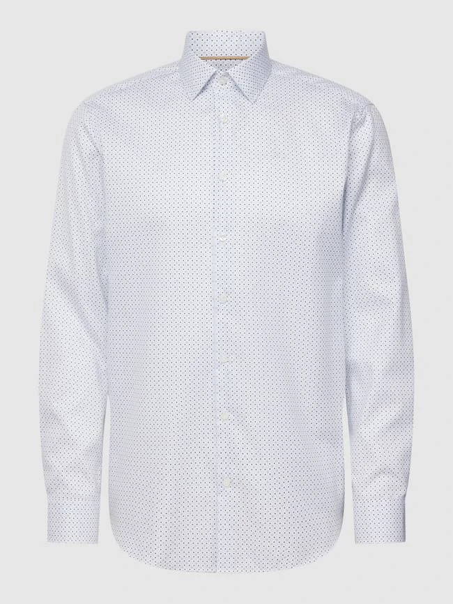 Jake*s Regular Fit Business-Hemd Mit Feinem Allover-Muster - Weiß 2 Jake*s Regular Fit Business-Hemd Mit Feinem Allover-Muster - Weiß – Bild 2