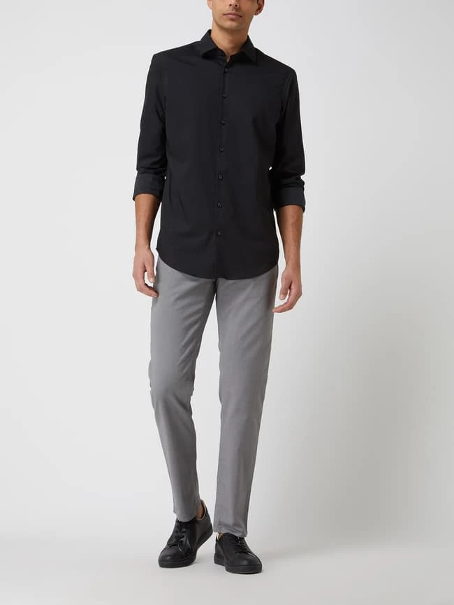 Jake*s Regular Fit Business-Hemd Mit Stretch-Anteil - Schwarz 1 Jake*s Regular Fit Business-Hemd Mit Stretch-Anteil - Schwarz