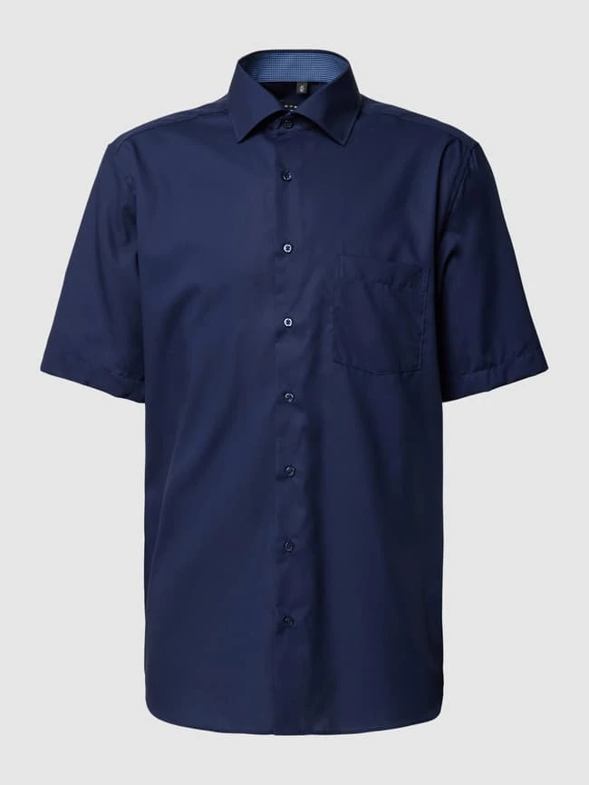 Eterna Modern Fit Freizeithemd Aus Baumwolle Mit Kentkragen - Marineblau 2 Eterna Modern Fit Freizeithemd Aus Baumwolle Mit Kentkragen - Marineblau – Bild 2